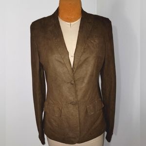 Towner Rich Brown Faux Suede blazer Sz 11/12